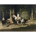thumbnail image 3 of Alfred De Dreux 24x19 Black Modern Framed Museum Art Print Titled - Mr. and Mrs. Mosselman and Their Two Daughters (1848), 3 of 5