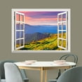 thumbnail image 3 of wall26 Removable Wall Sticker/Wall Mural - Beautiful View of Mountain Range at Sunrise | Creative Window View Wall Decor - 24 Inchx32 Inch, 3 of 6