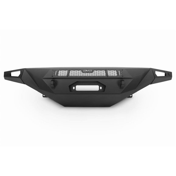 DV8 Offroad Bumper FBTT2-06 Spec Series; Modular Design; High Clearance; Direct Fit; Mounting Hardware Included; With 2 D-Ring Shackles; With Four 3 Inch Light Pod Cutouts; Powder Coated; Black; Steel