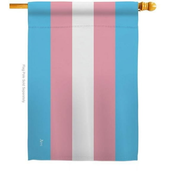 Americana Home & Garden H148024-BO Transgender Support Pride 28 x 40 in. Double-Sided Decorative Horizontal House Flags for Decoration Banner Garden Yard Gift