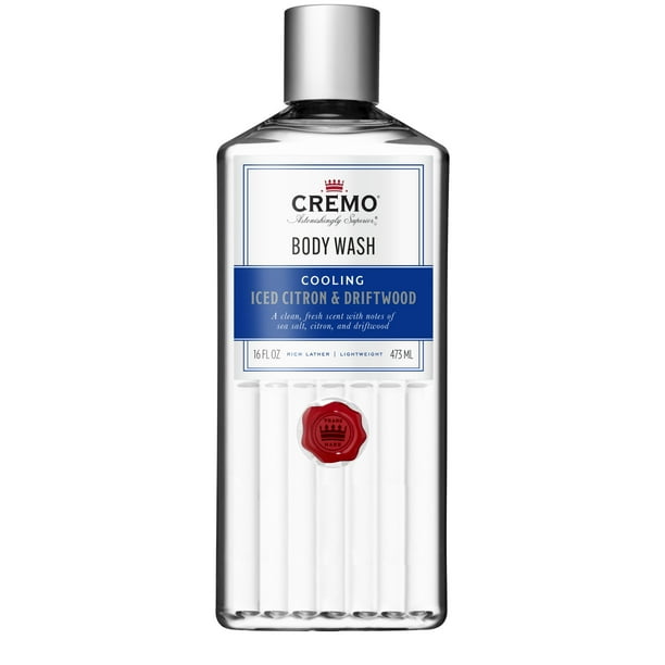 CREMO Body Wash Cooling Iced Citron & Driftwood 16 Oz.