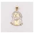 thumbnail image 5 of 1.75" Jesus Face Head Pendant Unisex Adult 10K Yellow White Gold, 3.78 Gr - GOLDUM NYC, 5 of 6