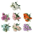 thumbnail image 4 of Bewildely Elegantes flores artificiales de dalia para interiores o exteriores, flores artificiales de larga duración rosa Type3 NO3, 4 of 6