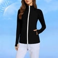 thumbnail image 5 of Women's UPF 50+ Lightweight Athletic Jacket Sun Protection Full Zip Long Sleeve Shirts Hiking Outdoor Pockets Workout Tops Yoga Zip Up Jackets Gym Tops Golf Shirts, 5 of 7