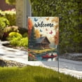 thumbnail image 4 of Spring Garden Flag welcome for Outside Autumn Cottage On Lake With Couple In Canoe12×18 In Double Yard Flag Outdoor Farmhouse Decoration Home Festival, 4 of 6