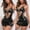 Black, variant on uublik Valentines Lingerie Set for Women Lace Plus Size Babydoll Sexy Naughty Bodysuit