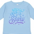 thumbnail image 4 of Inktastic Winter Let It Snow Lettering in Blue with Snowflakes Boys or Girls Long Sleeve Toddler T-Shirt, 4 of 5
