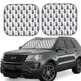 thumbnail image 6 of Kdxio Blue Leaves Print 2-Piece Sun Shade Front Windshield - Foldable Car Front Window Sunshades for Most Sedans SUV Truck, 6 of 6