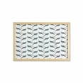 thumbnail image 1 of Bird Wall Art with Frame, Cuckoos Pigeons Pattern Flying Characters Wings Exotic Animals Graphic, Printed Fabric Poster for Bathroom Living Room, 35" x 23", Blue Grey White and Fawn, by Ambesonne, 1 of 2