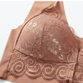 thumbnail image 6 of JGTDBPO Front Closure Bras For Women No Underwire Plus Size Lace Patchwork Full Coverage Bras Front Snap Bras Post Surgery Front Closure Brassiere Sports Bra Wireless Minimizer Bra, 6 of 7