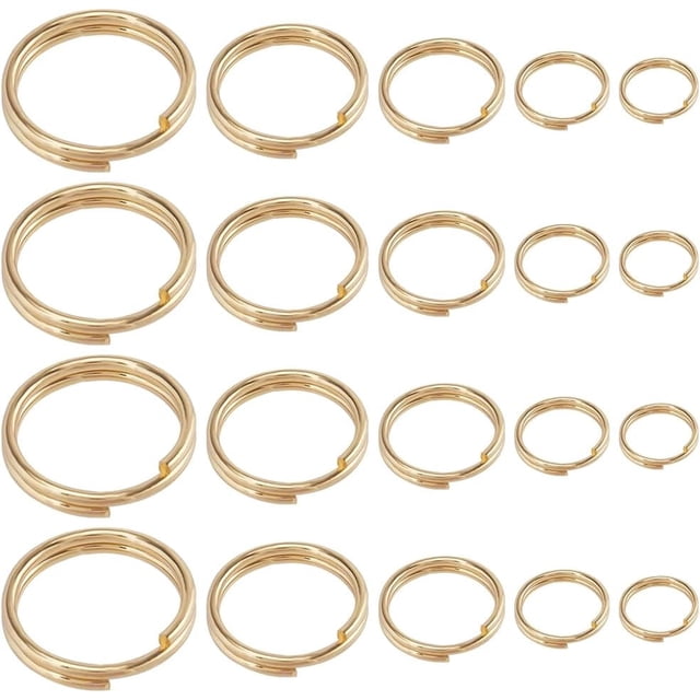 EIGTHTAIL 1000Pcs 304 Stainless Steel Split Rings Double Loops Jump Rings Stainless Steel Color 24 Gauge 5x1mm Inner Diameter 3.8mm Single Wire 0.5mm