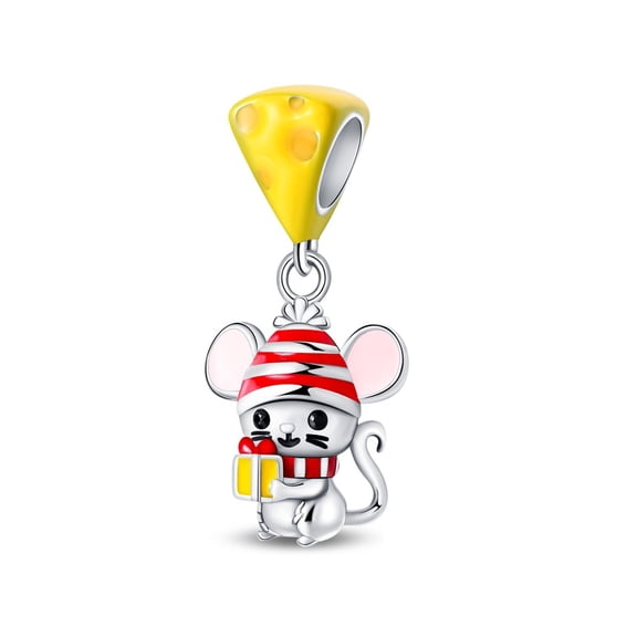 Cheese Mouse PendantCharm, Compatible with Most Bracelet, Charm for Bracelet