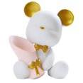 thumbnail image 1 of Oso creativo estatuilla escultura decoración oficina flor arreglo estatua florero Blanco Zulema Estatuilla de oso, 1 of 8