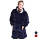 thumbnail image 1 of Sherpa Sudadera con capucha Manta Bolsillo frontal de gran tamaño Suéter de felpa gigante con capucha Acogedor Cómodo para hombres adultos mujeres, talla única Adepaton LL-2140-1, 1 of 6