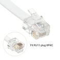 thumbnail image 5 of Uxcell Phone Extension Cord Telephone Cable Phone Line Cord RJ11 6P4C Plugs, Male to Male for Phone and Fax 50 ft White, 5 of 5
