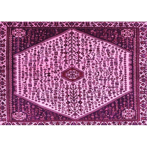 Ahgly Company Indoor Rectangle Persian Pink Traditional Area Rugs, 7' x 10'