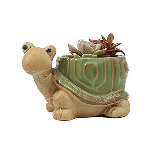 Friends Kids Small Ceramic Pot with Drainage SUNSMIL Animal Succulent Plant Pots Mini Flower Planter Cactus Containers Decor is Suitable for Family