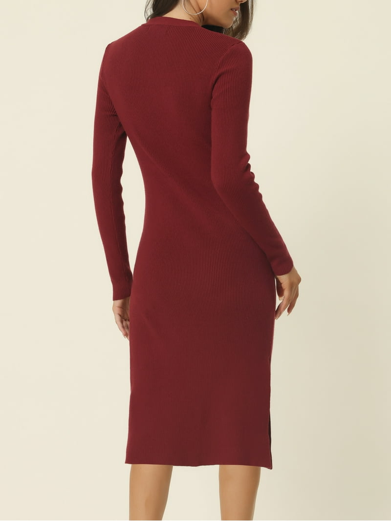 red knit bodycon dress Red Knit Bodycon Dress