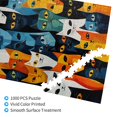 thumbnail image 3 of 1000 PCS 1000 Piece Vibrant Jigsaw Puzzle A Bunch Of Wonderful Cats,Wonderful Imagination,Ideal For Relaxation And Family Fun,Stunningly Vibrant Colors,Unique Animal Wooden Puzzle For Adults, 3 of 6