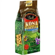 Hawaiian Gold Kona Coffee French Roast Whole Bean Coffee, 10 oz, 6 ct