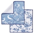 thumbnail image 6 of RITZ Birds & Branches Microfiber Dish Cloth Set, 6-Piece, Blue & White Toile Botanical Pattern, 12" x 12", 80% Recycled, 6 of 6