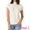 White, variant on DARING DIVA Women's Mock Neck Casual Cap Sleeve Knit Tank Tops S Beige