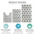 thumbnail image 2 of SussexHome Geometric Design 3 Piece Bathroom Rugs Set - Non-Slip Ultra Thin Bath Rugs for Bathroom Floor - Washable Cotton Bathroom Mats Set, 2 of 11