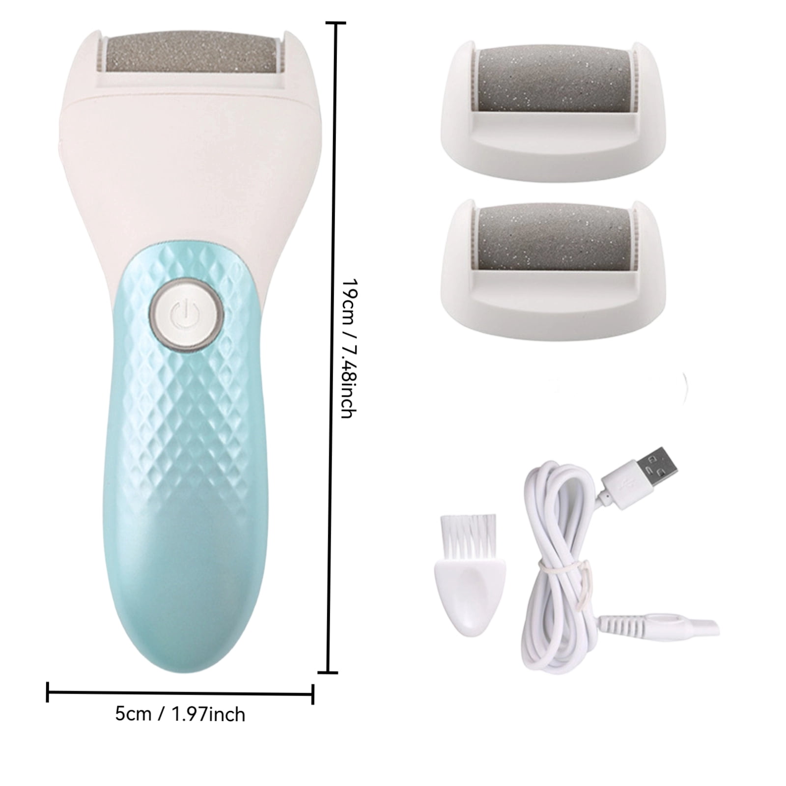 Electric Foot Callus Remover – Rechargeable Pedicure Tool for Dead Skin Removal, Professional At-Home Foot File with Extra Coarse Roller Head