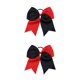 thumbnail image 4 of Minnieouse Banda para el cabello grande Nudo de lazo Elástico Color a juego Estilo pijo decorativo Coleta Titular Scrunchies Accesorios Rojo + rojo + negro 2Conjunto, 4 of 6