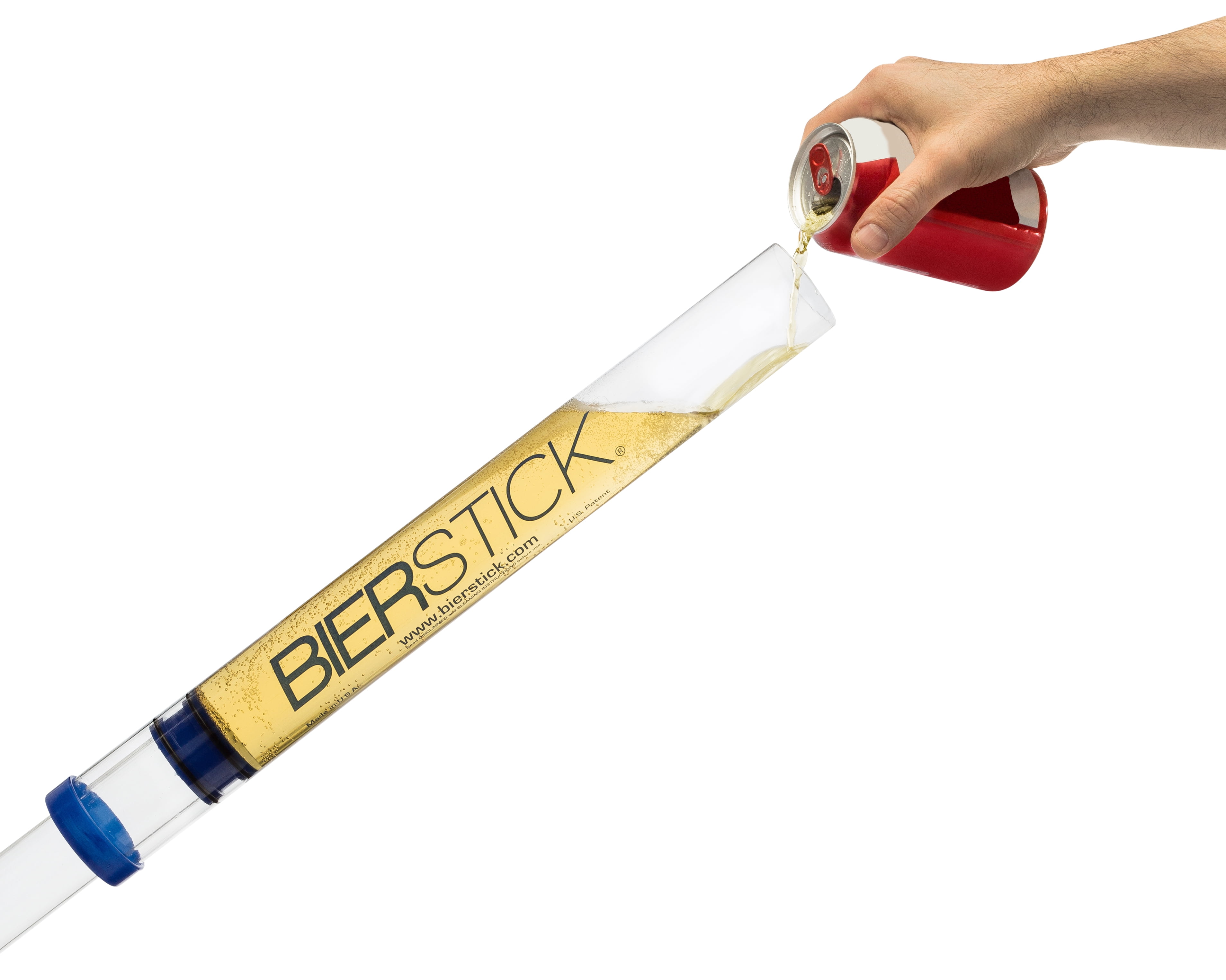 Beer Bong Bierstick 2.0 Syringe - College Gift Party Tool - Tailgating Blue Beerbong Funnel Holds 24oz