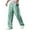 Light Green, variant on Mens Casual Hemp Fabric Embroidered Pants Drawstring Loose Pants Color: Navy Size: XXXL