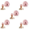 thumbnail image 2 of Guardoinrt Wide Application Cap For Hair Protection Smooth Line Comfortable Silk Sleeping Bonnet Sleeping Cap Black 5Set, 2 of 6