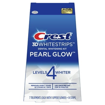 Crest 3DWhitestrips Bright At-Home Teeth Whitening Kit, 7 s