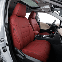 EKR Custom Fit Ford Escape Car Seat Covers for 2009 2010 2011 2012 Ford Escape XLT, XLS, Limited -Breathable Leather,Full Set Auto Seat Cover (Burgundy)