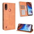 thumbnail image 2 of Compatible with Motorola Moto E7i Power Case Magnetic Closure Vintage Pattern PU Leather Wallet Cover with Card Slots-Brown, 2 of 5