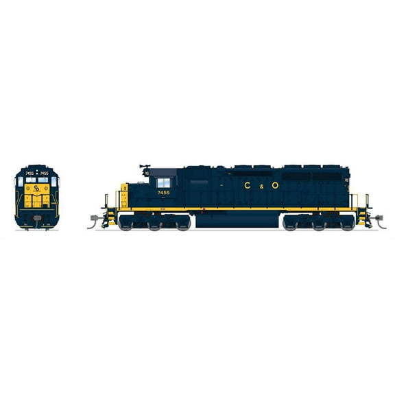 Broadway Limited Imports HO EMD SD40 Blue w/ Yellow Prgn 4 C&O 7462 BLI7633 HO Locomotives
