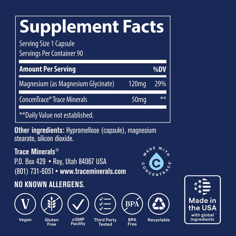 Trace Minerals Magnesium Glycinate Sleep Support, 90 Count photo 4