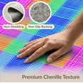 thumbnail image 6 of ODIKA 8'x10' Washable Area Rug Durable, Non-Slip Colorful Checkered Rainbow Checkerboard Grid With Bold Groovy Aesthetic for Living Room, Under Sectional, Family, 6 of 7