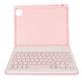 thumbnail image 4 of Teclado para tableta con diseño británico de 32,8 pies, control de conexión Bluetooth, funda protectora, teclado inalámbrico para tableta iOS Air 4/5 de 10,9 pulgadas, color rosa, 4 of 5