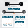 thumbnail image 4 of Autumn Alley 5 Pieces Matte Black Bathroom Accessories Set, Wall Mounted - Includes Expandable Towel Rack, Hand Towel Ring, Toilet Paper Holder, and 2 Towel Robe Hook for Bathroom Towel Holder Set, 4 of 8