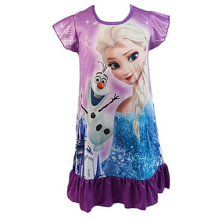 

Little Girls Princess Pajamas Nightgown Toddler Printed Nightdress Sleepwear