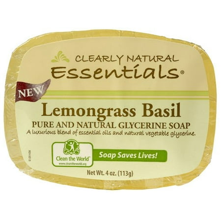 - Clearly Natural Soap, Glycerine, Lemongrass Basil