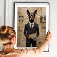 thumbnail image 5 of Miniature Pinscher Dog Read Newspapers Sitting Poster Prints on Canvas - Wall Decor Hanging Wall Art Personalized Dog Poster Retro Home House Decorations Living Room, 5 of 5