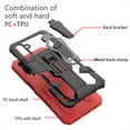 thumbnail image 2 of ELEHOLD Armor Case for Samsung Galaxy A54 5G,Rugged Hybrid Full Body Protective Case Hidden Kickstand  Magnetic Car Mount Anti-Scratch Shockproof Case,Red, 2 of 7