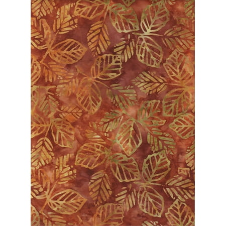 Bali Batik Leaves Robert Autumn Orange Leaves Tie Dye Rainbow Batik ~ HALF YARD!! ~ Java Block Printed (Tjap Stamped) Deciduous Leaves Bali Tie Dye (Ikat) Batik.., By Kaufman ()