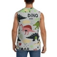 thumbnail image 4 of Bixox Men's Cute Dinosaurs Printed Shirt Sleeveless Fitness Tank Top-X-Large, 4 of 7
