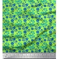 thumbnail image 1 of Soimoi Tissu en Velours Feuilles & Art Floral Imprimé par Yard 58 Pouces de Large, 1 of 3