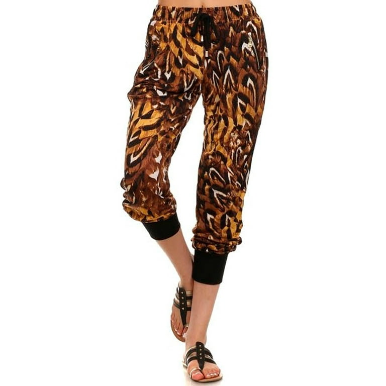 Animal print joggers womens 2025