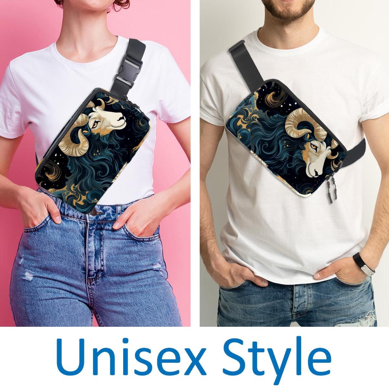 Aries Lightweight Adjustable Waist Bag with Extension Strap - Unisex Sling Bag for Travel and Outdoor Activities