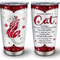 Cat Gifts for Cat Lovers Tumblers 20oz, Cat Lover Gifts for Women Coffee Mug, Cat Mom Gifts for Women Cup, Funny/Crazy/Cool Cat Themed Lady Gifts for Girls, Christmas/Birthday Gift Ideas for Cat Lover